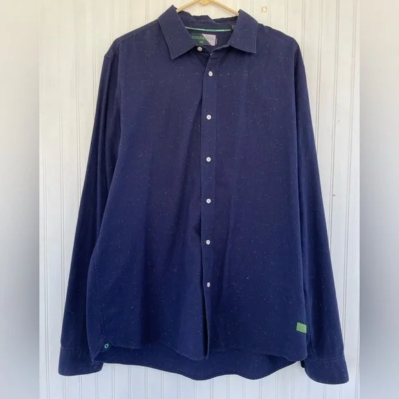 Scotch & Soda Men's Navy Neon Colors Button Down Shirt Size XXL - Picture 1 of 9
